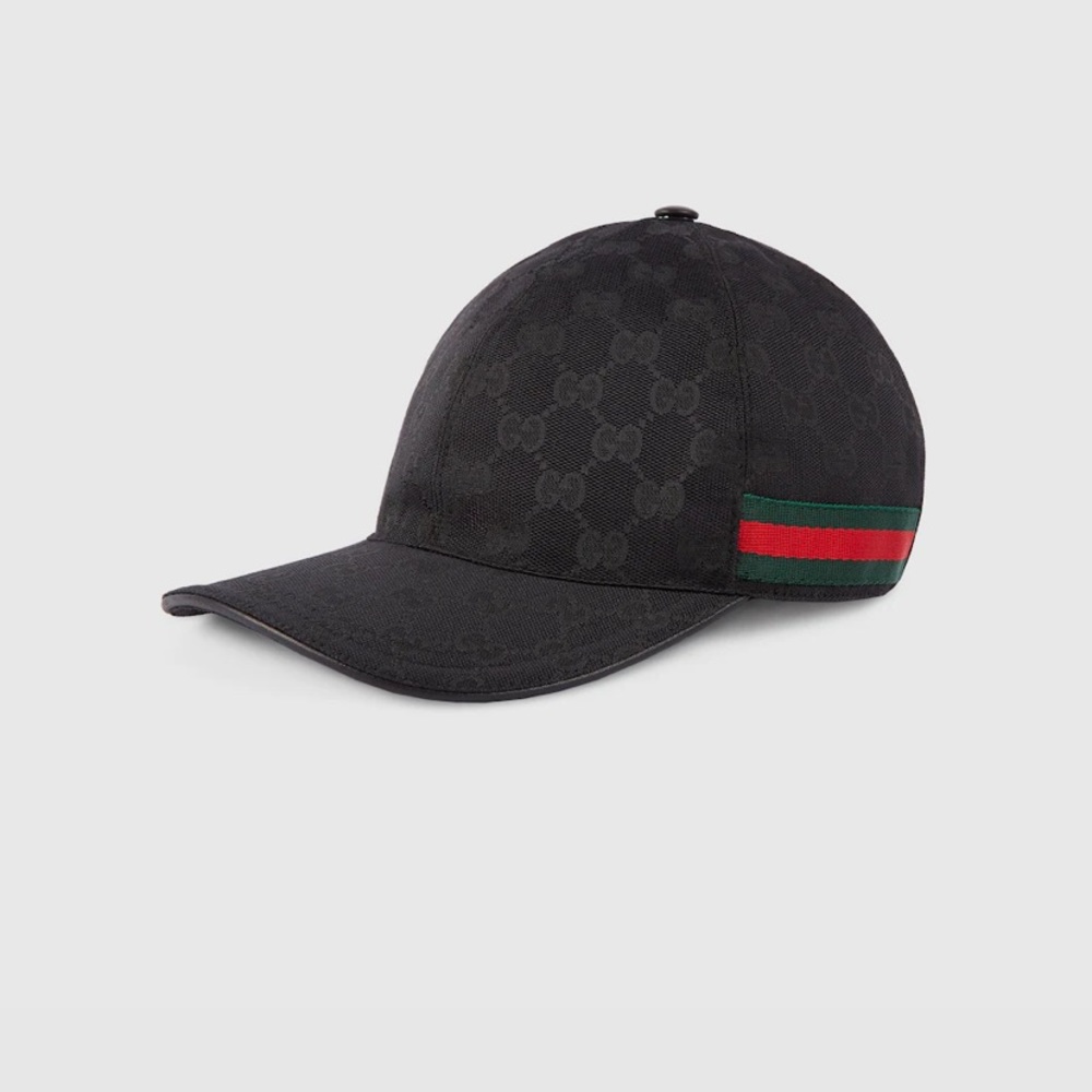 Authentic Gucci Original GG Canvas Baseball Hat With Web
